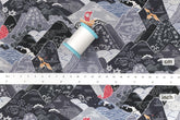 Japanese Fabric Misty Mountains - E - 50cm